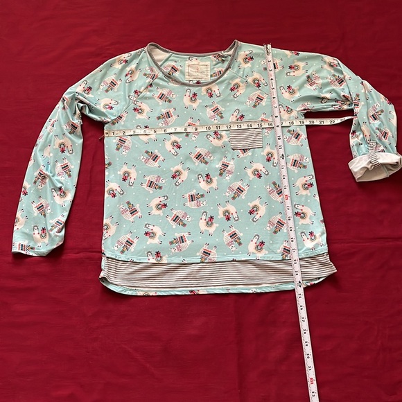 Cuddl Duds Sz M Christmas 🦙 Llamas PJ Top ONLY - Picture 8 of 11